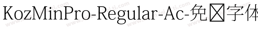 KozMinPro-Regular-Ac字体转换