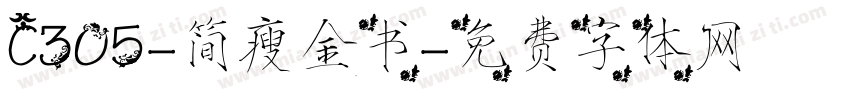 C305-简瘦金书字体转换