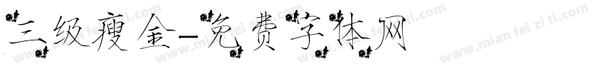 三级瘦金字体转换