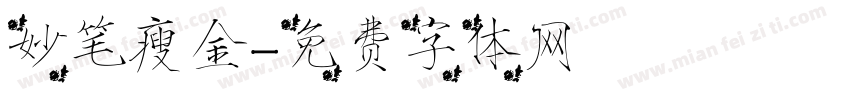 妙笔瘦金字体转换