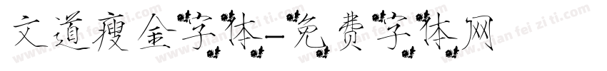 文道瘦金字体字体转换