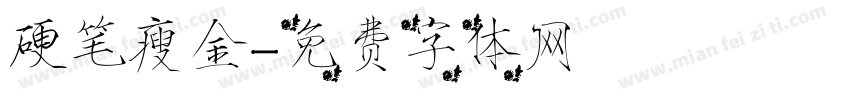 硬笔瘦金字体转换
