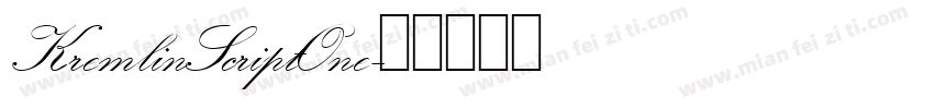 KremlinScriptOne字体转换