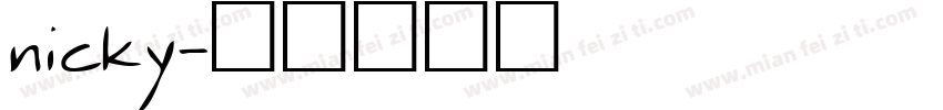 nicky字体转换