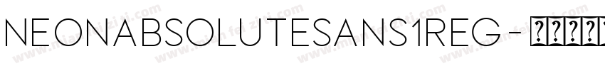 neonabsolutesans1Reg字体转换