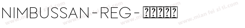 nimbussan-reg字体转换