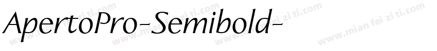 ApertoPro-Semibold字体转换