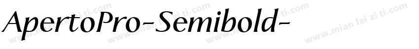 ApertoPro-Semibold字体转换