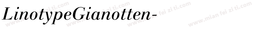 LinotypeGianotten字体转换