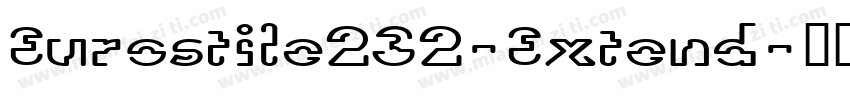 Eurostile232-Extend字体转换