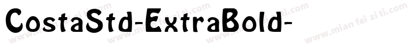 CostaStd-ExtraBold字体转换