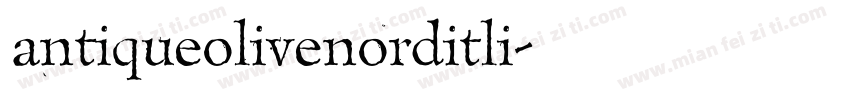 antiqueolivenorditli字体转换