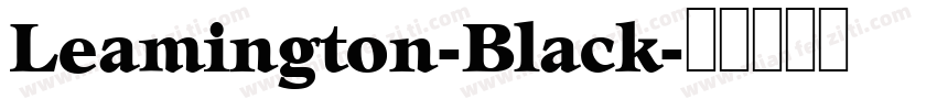 Leamington-Black字体转换