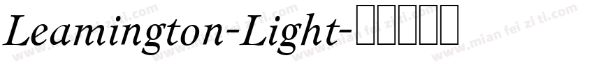 Leamington-Light字体转换