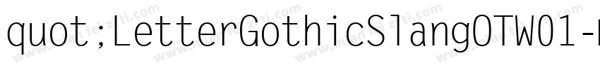 quot;LetterGothicSlangOTW01字体转换