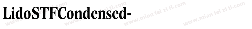 LidoSTFCondensed字体转换