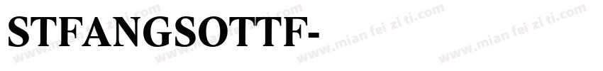 STFANGSOTTF字体转换