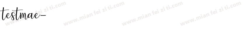 testmae字体转换