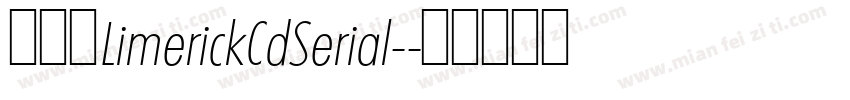 妙笔素LimerickCdSerial-字体转换