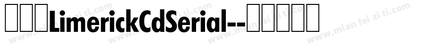 妙笔素LimerickCdSerial-字体转换