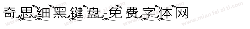 奇思细黑键盘字体转换