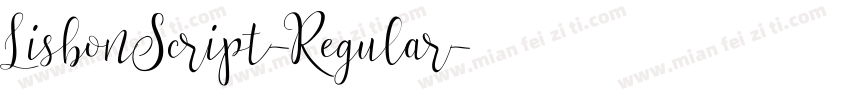 LisbonScript-Regular字体转换