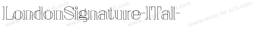 LondonSignature-ITal字体转换