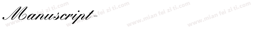 Manuscript字体转换