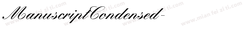 ManuscriptCondensed字体转换