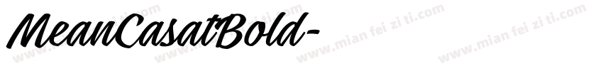 MeanCasatBold字体转换