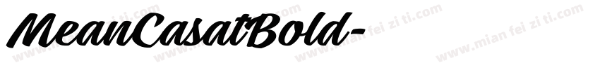 MeanCasatBold字体转换