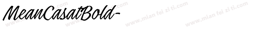 MeanCasatBold字体转换