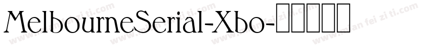 MelbourneSerial-Xbo字体转换
