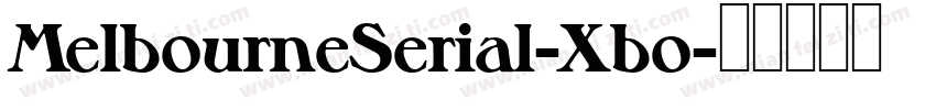 MelbourneSerial-Xbo字体转换