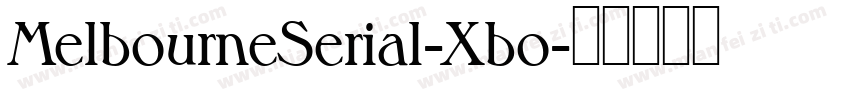 MelbourneSerial-Xbo字体转换