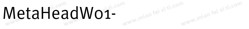 MetaHeadW01字体转换