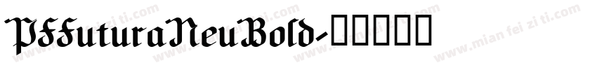 PFFuturaNeuBold字体转换