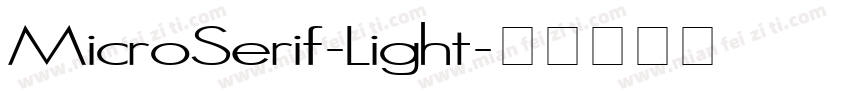 MicroSerif-Light字体转换