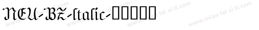 NEU-BZ-ltalic字体转换