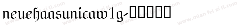 neuehaasunicaw1g字体转换