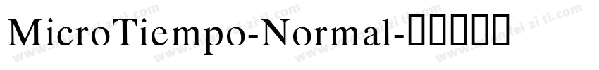 MicroTiempo-Normal字体转换