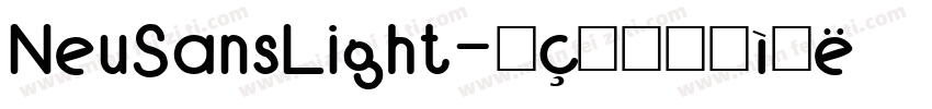 NeuSansLight字体转换