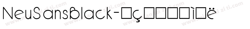 NeuSansBlack字体转换