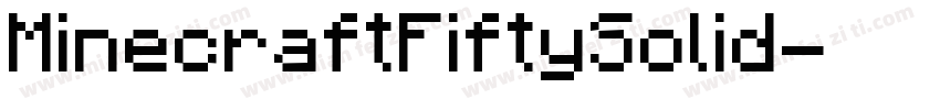 MinecraftFiftySolid字体转换