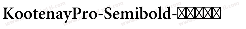 KootenayPro-Semibold字体转换