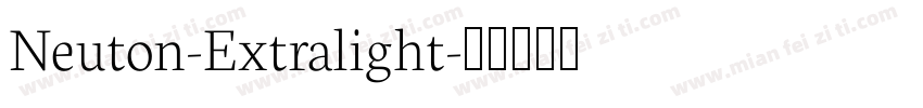 Neuton-Extralight字体转换