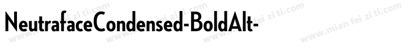 NeutrafaceCondensed-BoldAlt字体转换