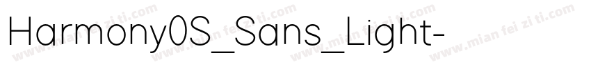 Harmony0S_Sans_Light字体转换