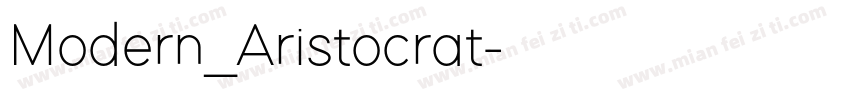 Modern_Aristocrat字体转换