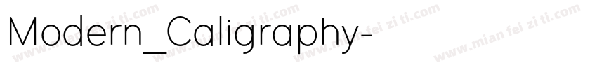 Modern_Caligraphy字体转换
